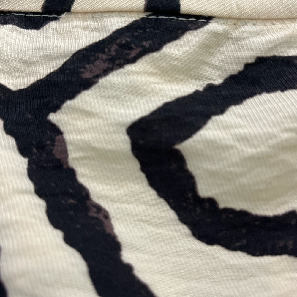 NWOT Sincerely Jules Black & Cream Geometric Wide Leg PantS Trousers Size Large - Picture 6 of 12